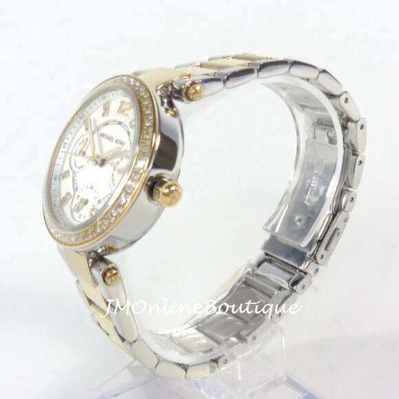 Michael Kors Womens Chronograph Mini Parker Two-tone Watch MK6055 - Picture 3 of 9
